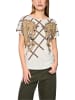 MARC CAIN COLLECTIONS Shirt aus Biobaumwolle mit Pferdemotiv in Off White
