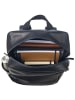 Leonhard Heyden Hamburg Rucksack Leder 40 cm Laptopfach in schwarz
