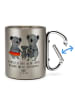 Mr. & Mrs. Panda Kaffeebecher Koala Familie mit Spruch in Silber