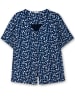 sheego T-Shirt in tiefblau-gemustert