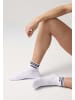 SNOCKS Retro Sneaker Socken aus Bio-Baumwolle Schwarz-Weiß (Streifen) 4 Paar
