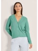 MADELEINE Modische Strickjacke mit V-Ausschnitt in pfefferminz