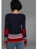 Kangaroos V-Ausschnitt-Pullover in marine-rot