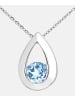 Diamant L'éternel Halskette mit Anhänger aus 375 Weißgold mit Topas