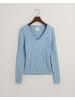 Gant V-Ausschnitt-Pullover in Dove Blue