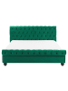 Beliani Doppelbett AVALLON in Grün/Braun - (W) 172 x (H) 94 x (L) 233 cm