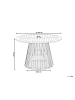 Beliani Runder Tisch AGELLO in Braun - (W) 120 x (H) 74 x (L) 120 cm