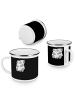 Mr. & Mrs. Panda Becher Emaille Kirchliche Trauung Liebe Glaube ... in Schwarz