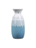 Beliani Blumenvase CHALCIS in Weiß/Weiß - (W) 12 x (H) 25 x (L) 12 cm