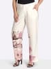 sheego Hose lang in champagner-puder-bedruckt