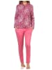 NORMANN Pyjama langarm Schlafanzug zum durchknöpfen Tupfen - 58127 in beere