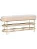 Beliani Bettbank VERGENNES in Beige - (W) 100 x (H) 44 x (L) 27 cm