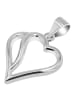 Adeliás Damen Anhänger – Herz Herzanhänger aus 925 Silber in silber
