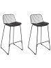 Beliani 2-tlg Barhocker PENSACOLA in Schwarz