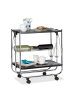 relaxdays Servierwagen in Schwarz - (B)68 x (H)68,5 x (T)40,5 cm