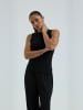 Seamless Basic Top Jacquard in Black