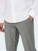 Only&Sons Business Chino Stoffhose aus Baumwolle & Leinen ONSMARK in Grau