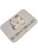 Mr. & Mrs. Panda Badteppich Pinguin Heirat mit Spruch in Grau Pastell
