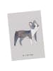 Mr. & Mrs. Panda Postkarte Boston Terrier Lebensretter ohne Spruch in Grau Pastell