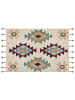 Beliani Kurzflor DUZCE in Bunt/Beige/Burgunderrot - (W) 160 x (H) 1.5 x (L) 230 cm