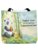 Mr. & Mrs. Panda Schultasche Panda Schwimmbad Pommes Design ohne... in Weiß