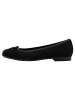 Tamaris WIDE FIT Ballerina in BLACK SUEDE