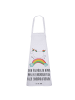 Mr. & Mrs. Panda Kochschürze Einhorn Regenbogen mit Spruch in Weiß