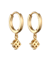 Elli DIAMONDS  Ohrringe 925 Sterling Silber Viereck in Gold