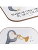Mr. & Mrs. Panda Glasuntersetzer Trombone Durchzieher mit Spruch in Weiß