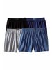 LE JOGGER Weiter Boxer in schwarz, marine, grau-meliert, blau-meliert