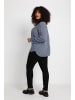 KAFFE curve Langarm-Bluse KColive in Blue / Black Fan Print