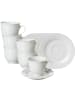 Ritzenhoff & Breker 6er Set Kaffeetassen mit Untertassen Bianco Rondo 180 ml in weiß