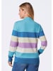GOLDNER Kurzgröße:  Strickpullover Strickpullover in blau / gemustert