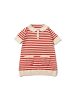 Little Green Radicals Knitted Collar Dress in Red