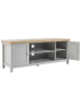 Beliani TV-Schrank HAMP in Grau - (W) 130 x (H) 51 x (L) 39 cm