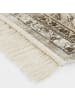 Nouristan Orientalischer Samt Teppich Fransen Oriental Vintage in Creme