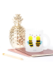 Mr. & Mrs. Panda Glas Biene Verliebt ohne Spruch in Transparent