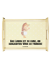 Mr. & Mrs. Panda Servier Tablett Igel Wein mit Spruch in Gelb Pastell