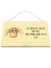 Mr. & Mrs. Panda Türschild Spinne Agathe Sandwich mit Spruch in Gelb Pastell