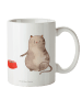 Mr. & Mrs. Panda Kindertasse Katze Fressen ohne Spruch in Weiß