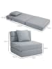 HOMCOM Schlafsessel in Hellgrau 70L x 70B x 61H cm