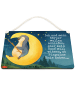 Mr. & Mrs. Panda Schild Pinguin Mond Design mit Spruch in Weiß