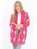 IZIA Women Cardigan in fuchsia multicolor