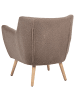 Beliani Cocktailsessel DRAMMEN in Braun - (W) 71 x (H) 84 x (L) 54 cm
