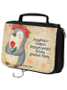 Mr. & Mrs. Panda Kulturtasche Jungfrau Astrologie Design mit Spruch in Weiß