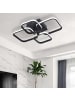 Tphecda Deckenlampe LED eckig 4-flammig 60W nicht dimmbar in Schwarz 60x46x10 cm