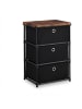 relaxdays Kommode in Schwarz/ Braun - (B)43 X (H)65 x (T)33 cm