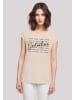 F4NT4STIC T-Shirt Valentine Herz Hugs Love Flowers in Whitesand