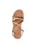 Tamaris Flache Sandalen aus Leder Braun