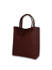 Toscanto Leder Shopper, Schultertasche Toscanto Tasche rot, bordeaux ca. 30cm